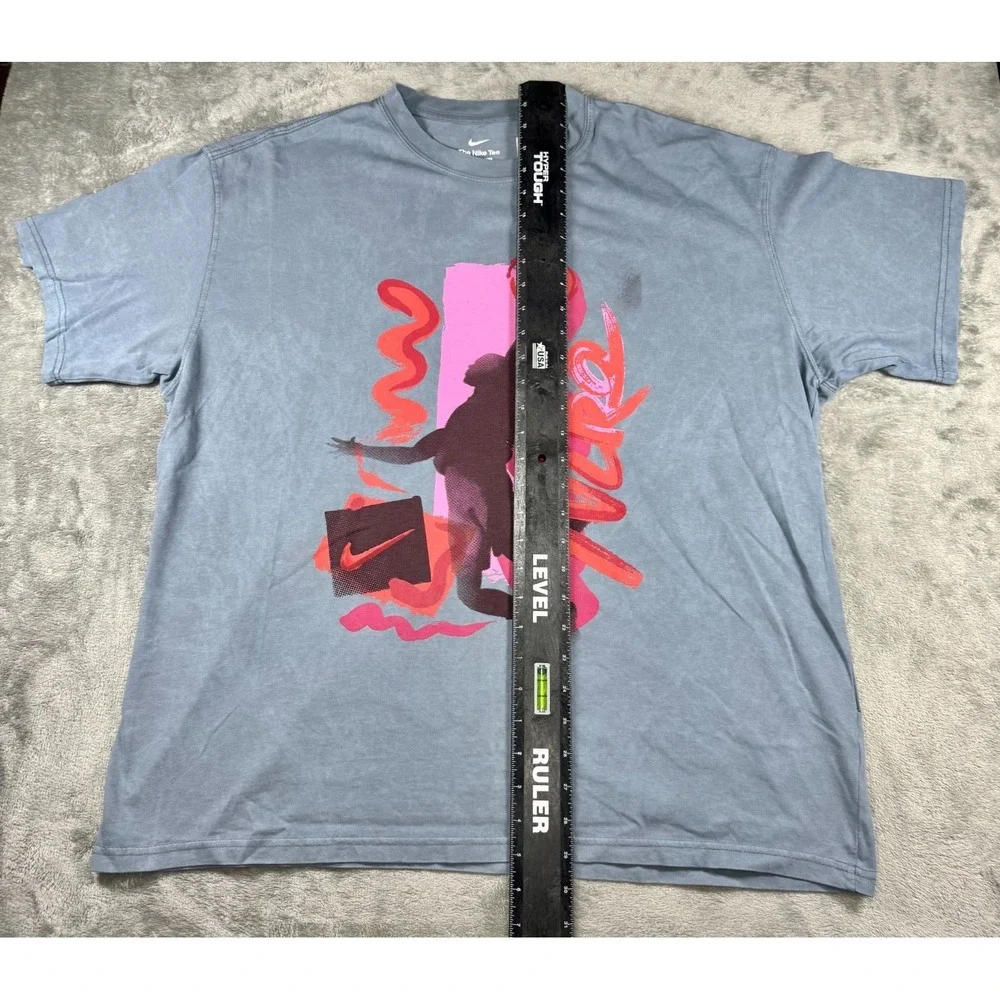 Nike Basketball Graphic Tee Blue Mens Size XL HV1697-065 Loose Fit